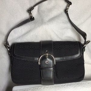 Coach Signature Jacquard purse in Triple Black